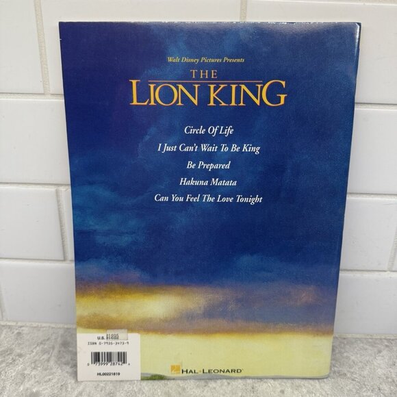 The Lion King Sheet Music for Piano Vocal Guitar Songbook Elton John & Tim Rice - Picture 2 of 7